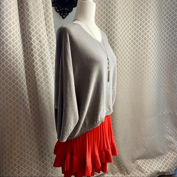Banana Republic Coral Pleated Miniskirt Size 0 - Picture 2 of 7